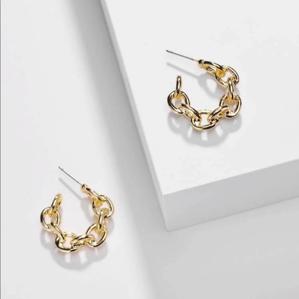 • Sammie • Gold OR Silver Chain Link Earrings - Picture 2 of 4